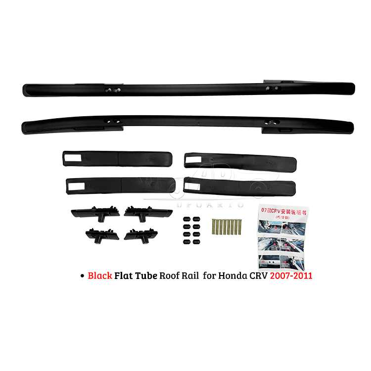 AR-Honda-0139 Black Flat Tube Roof Rail for Honda CRV 2007-2011