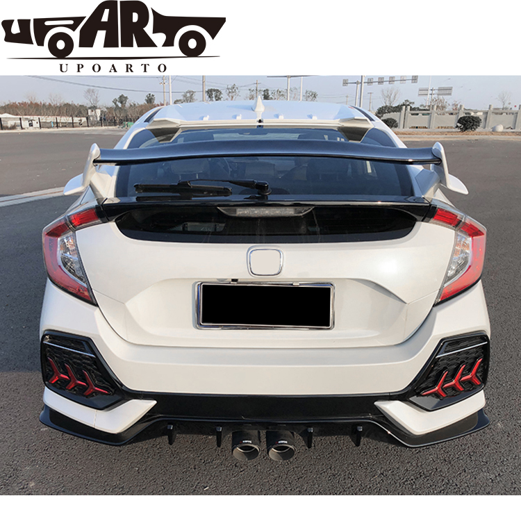 AR-Honda-028 Type R Style Rear Spoiler For Honda 10th Civic Hatchback 2016 2017 2018 2019 2020 2021
