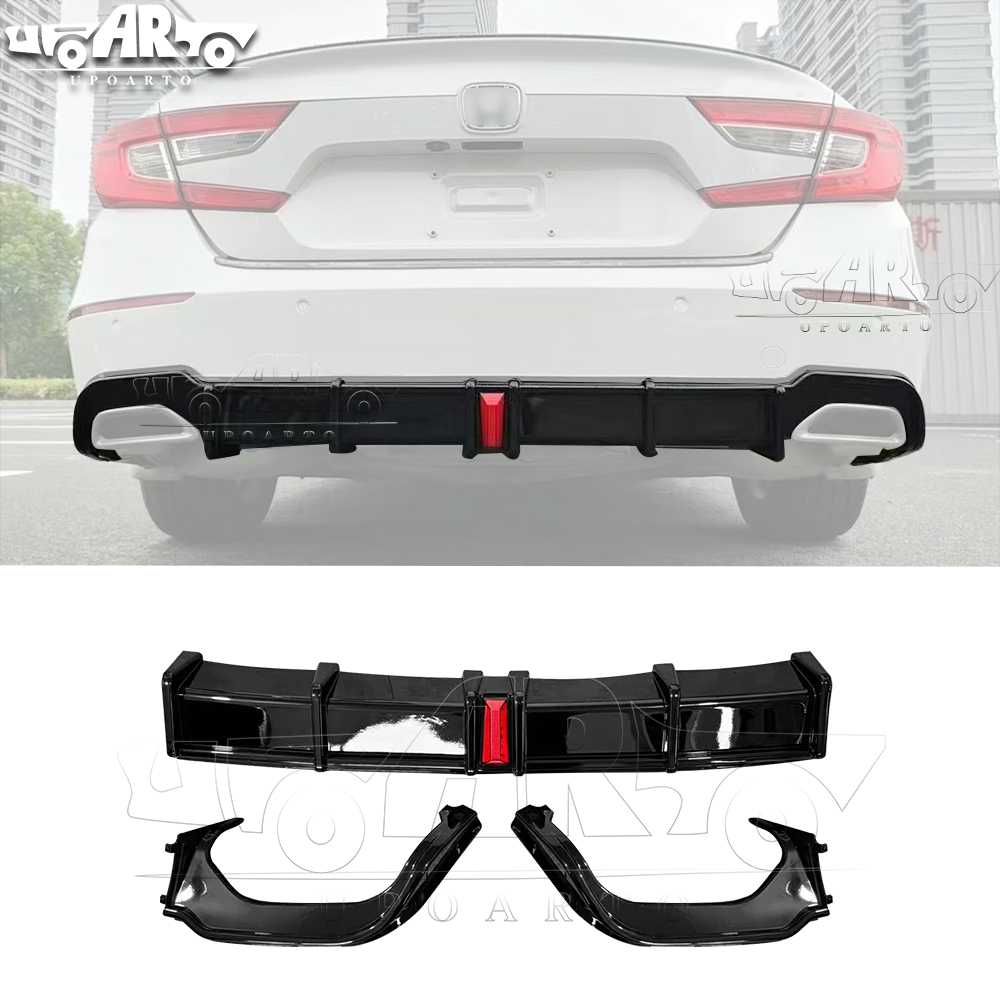 AR-Honda-0157 Rear Diffuser With Lamp for for Honda Accord 2018-2021