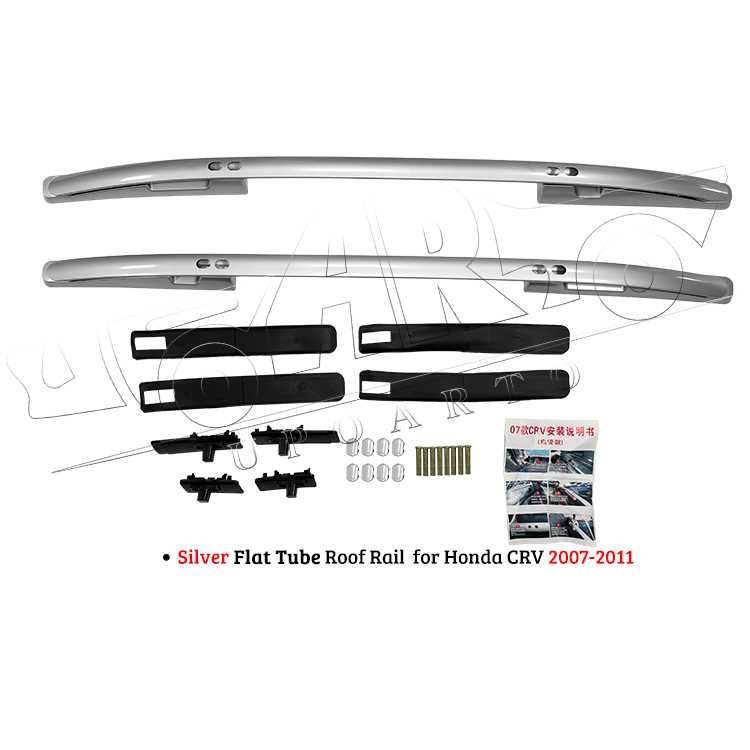 AR-Honda-0138 Silver Flat Tube Roof Rail for Honda CRV 2007-2011