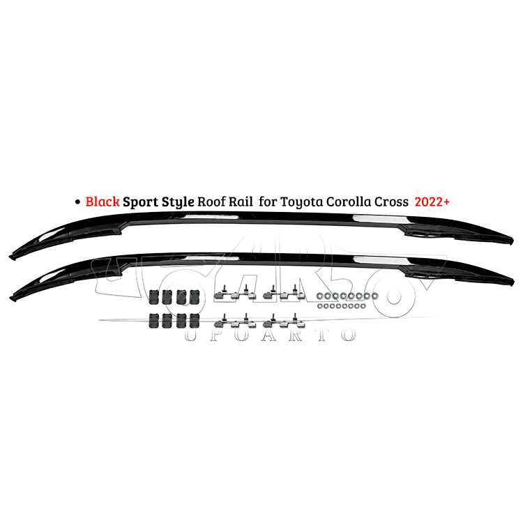 AR-Toyota-0156 Black Sport Style Roof Rail for Toyota Corolla Cross 2022+