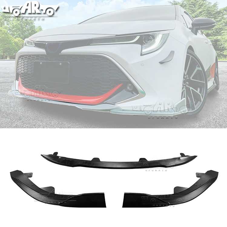 AR-Toyota-0177 3 Parts Front Lip for Toyota Corolla Auris Hatchback 2019-2021