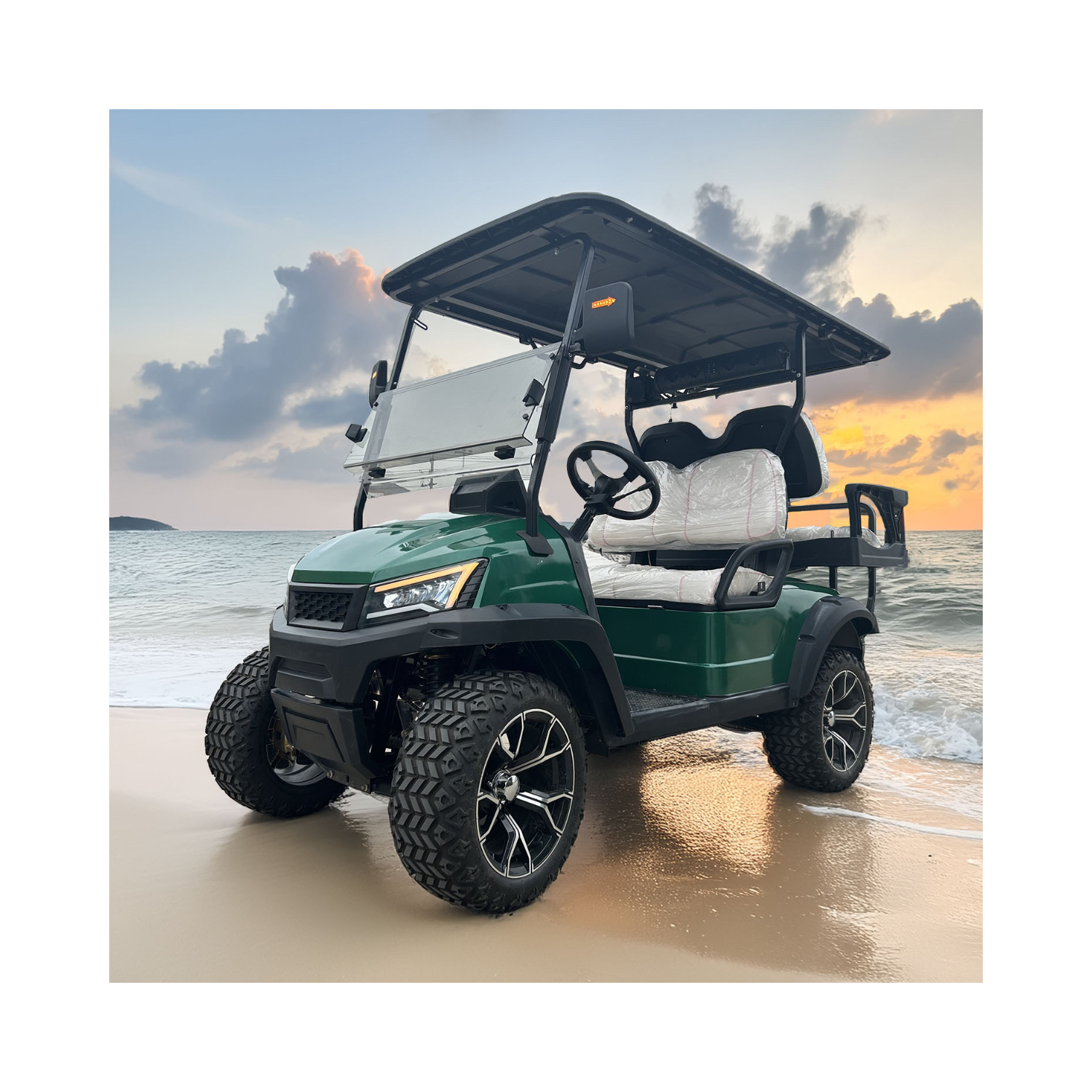 nýtt stíl 2024 golfbuggy elektrísk bíll 4 sæti elektrískur golfvagn