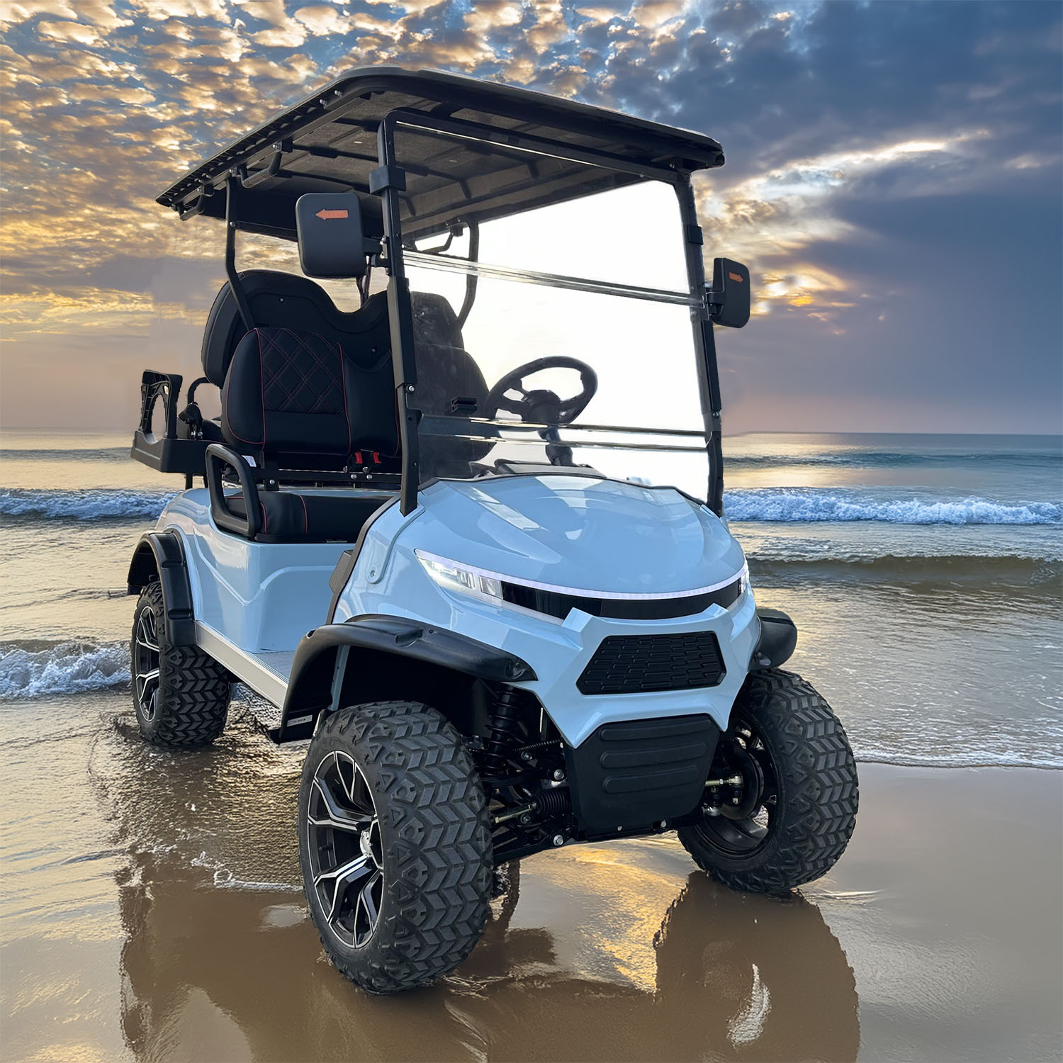 Háa framkvæmda gæði 4 sætis elektriskur golf buggy golf vagnur