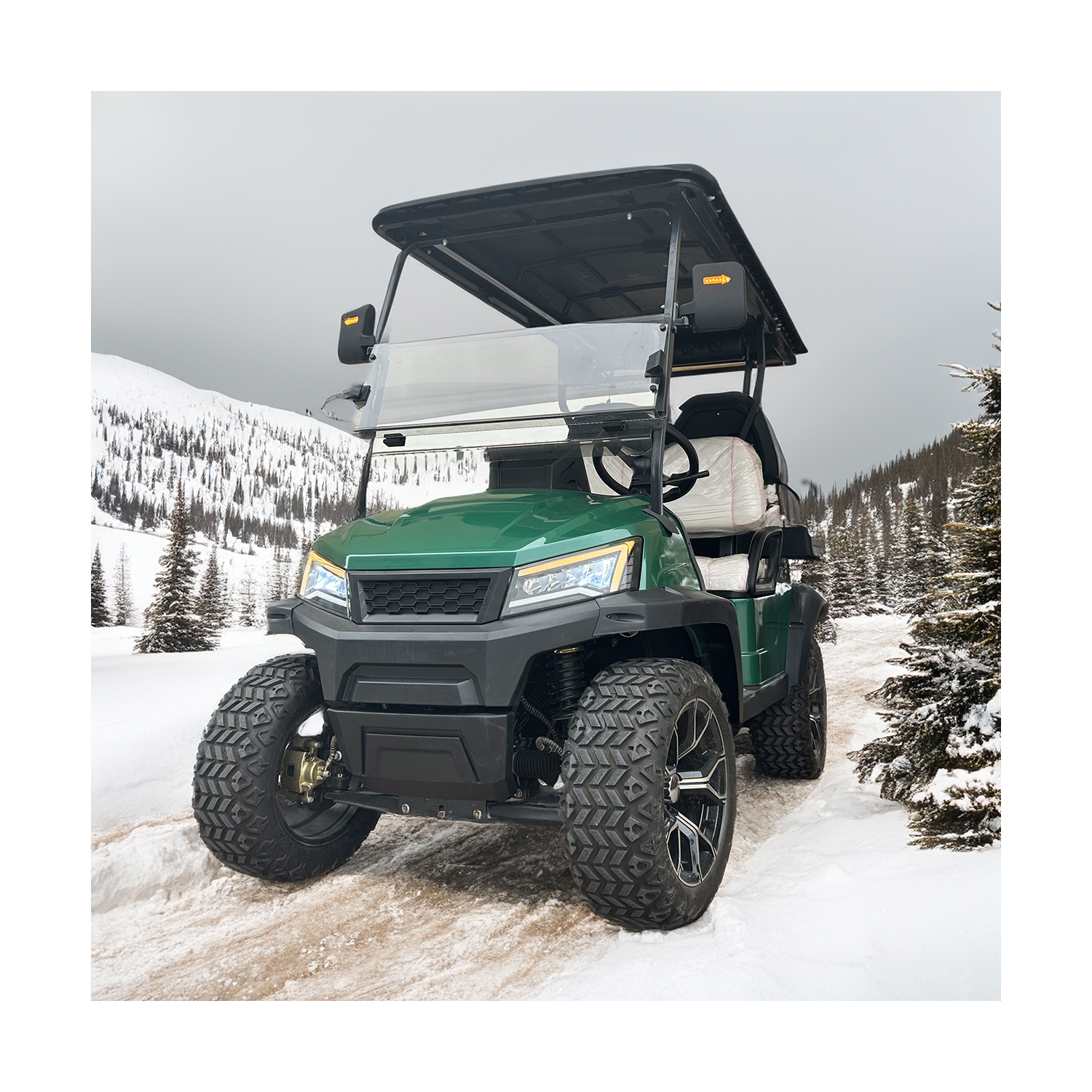Hetta salumiklar sérsníðin 4 sæti 4x4 jaktar elektrískur golfbíll