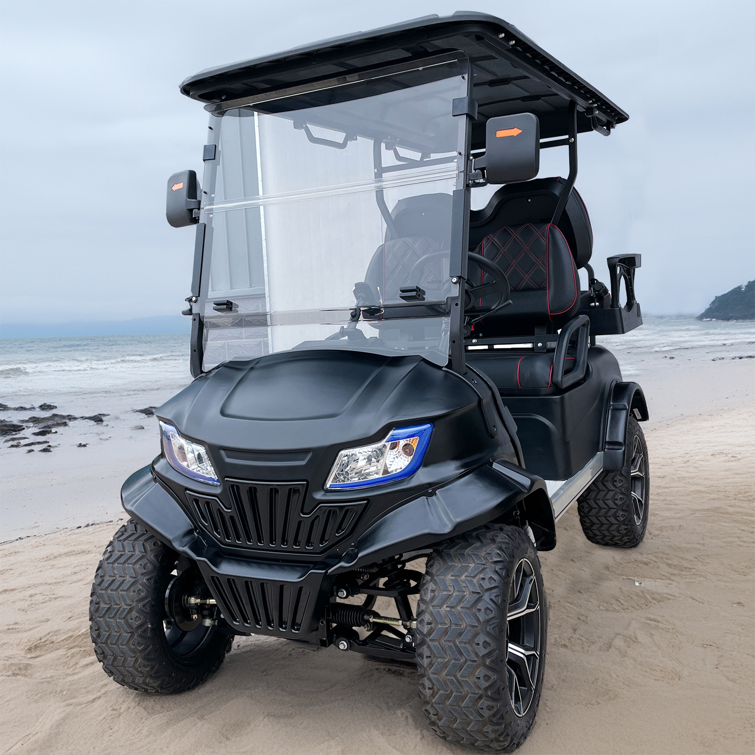 Vinsæl CE samþykkt golfbuggy AC vél 4 sæti jaktar elektrískur golfvagn