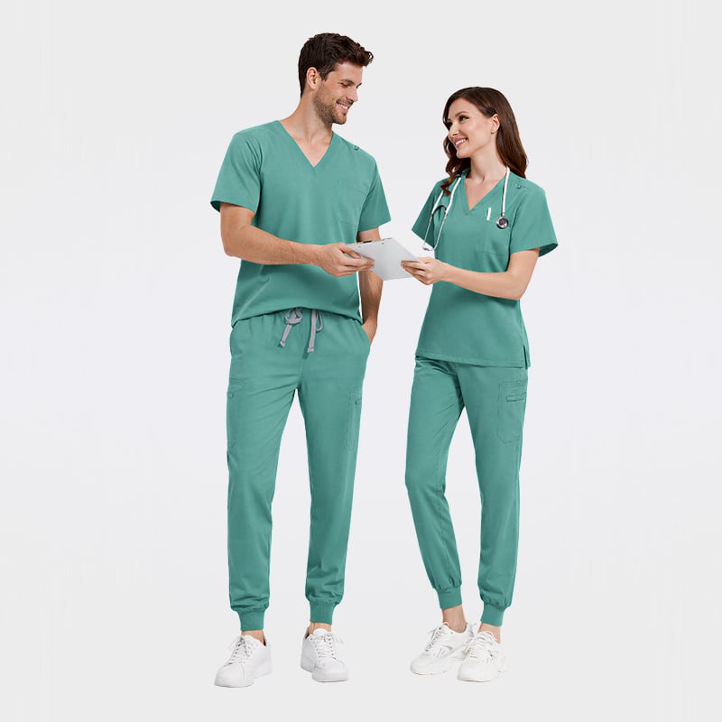 Medical Nurse Scrubs Set with Functional Pockets Quick-Dry Stretchy Fabric 42167