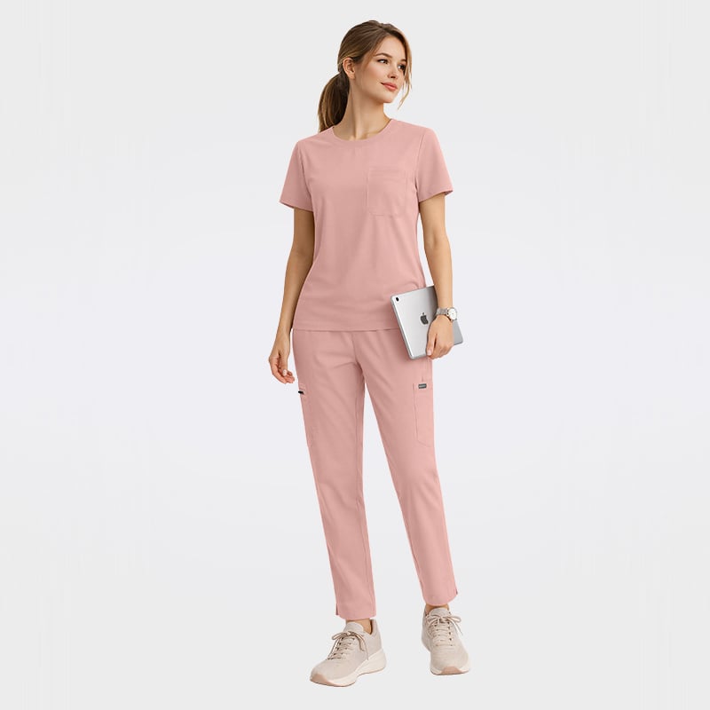 Latest Release Design Crew Neck Fabric Comfortable Scrubs Uniforms Sets 42368
