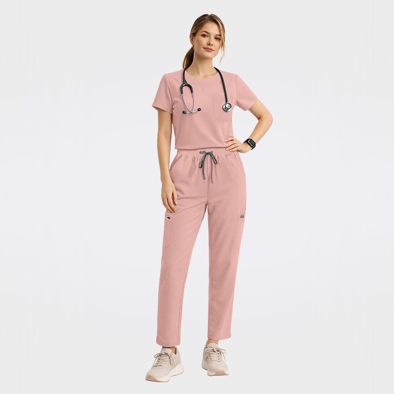 Latest Release Design Crew Neck Fabric Comfortable Scrubs Uniforms Sets 42368
