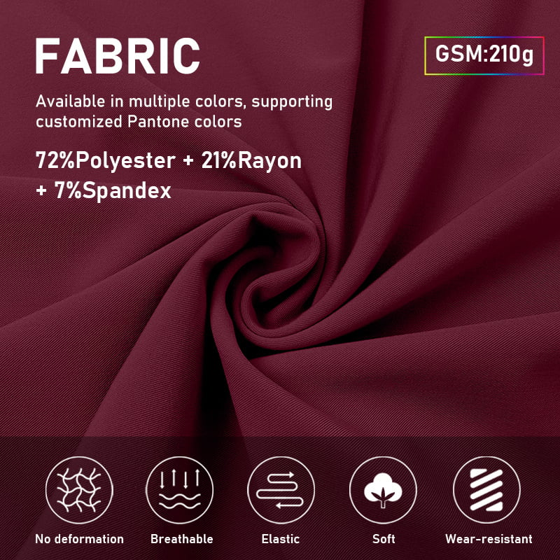 Polyester72%+Rayon21%+Spandex7% TRS