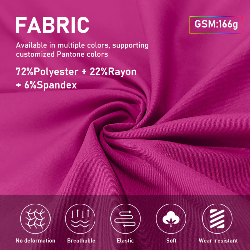 Polyester72%+Rayon22%+Spandex6% TRS