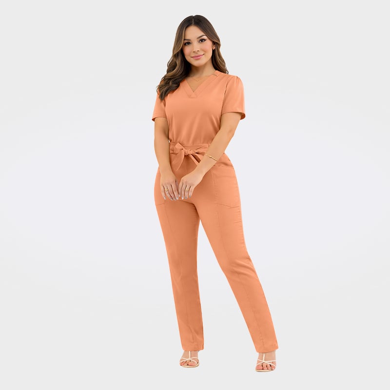 For Female Beautiful Nurse Uniforms Comfortable Fabric Scrub Uniforms Sets 42228