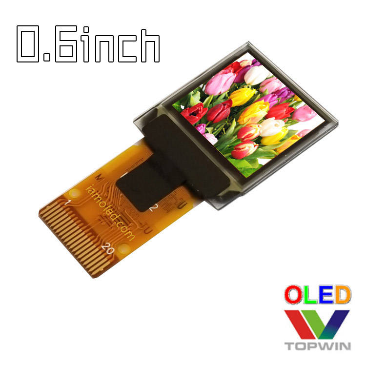  0.6'' 0.6inch 64x64 pixels 20pin 65k colorful ZIF type oled display 4-SPI Interface ssd1357 driving