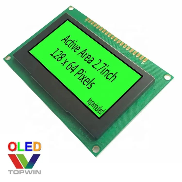 128x64 resolution 2.7'' 2.7inch oled display module SSD1322 Parallel SPI I2C yellow white