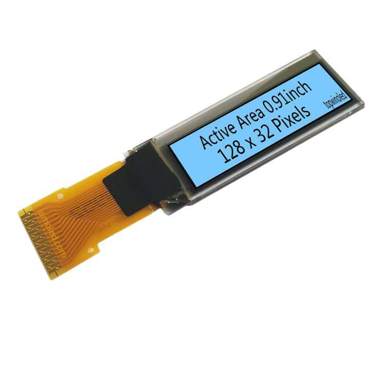 SPI 0.91inch 0.91'' oled display screen128x32 Resolution 15 Pin SPI SSD1306 