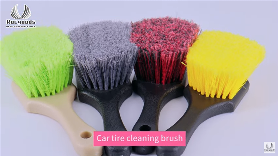 Custom High Quality PP hair Multicolor Car Tire Wheel Washing Cleaning Detailing Brush Auto Cleaning