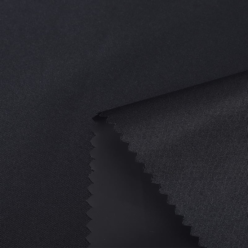 Conductive twill peach skin with pu coating