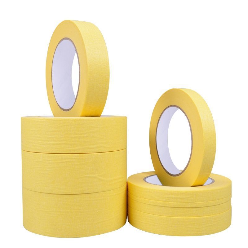 Masking Tape, Heat-Resistant, Low Adhesion & Easy Tear, Writable, White/Colored, 24mm×50m, Suitable for Decoration Painting Masking, Auto Detailing, Office Marking, Art Creation