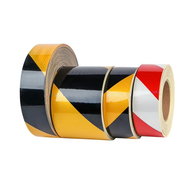 Factory Sales PVC Black and Yellow Floor Marking Warning Tape