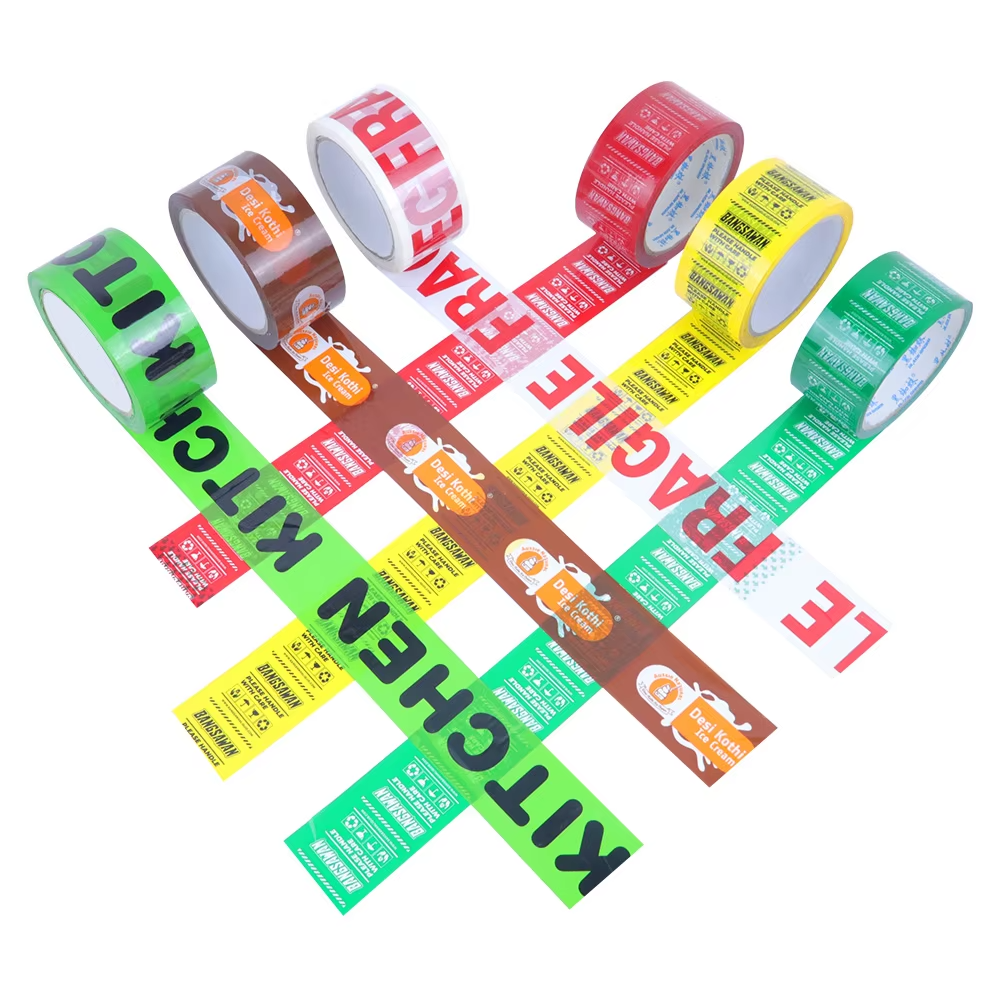 Custom Logo   Printed Clear Bopp Packaging Tape Bopp Box Carton Sealing  Gum Printed Packaging Tape