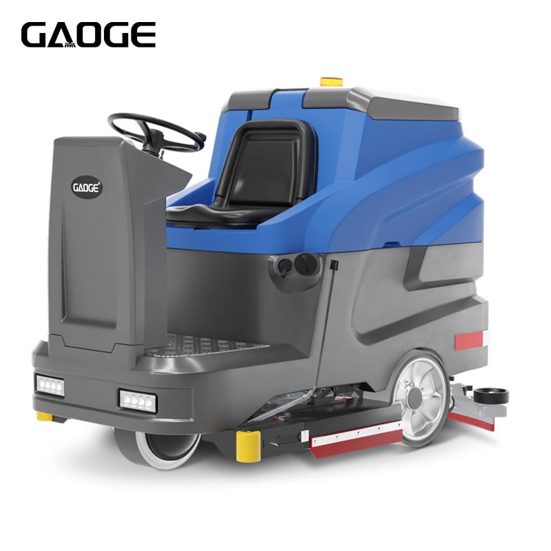 Gaoge F1100 Industrial Ride-On Floor Scrubber Dryer Large 220L/235L Capacity Automatic Concrete Cleaning Machine for New