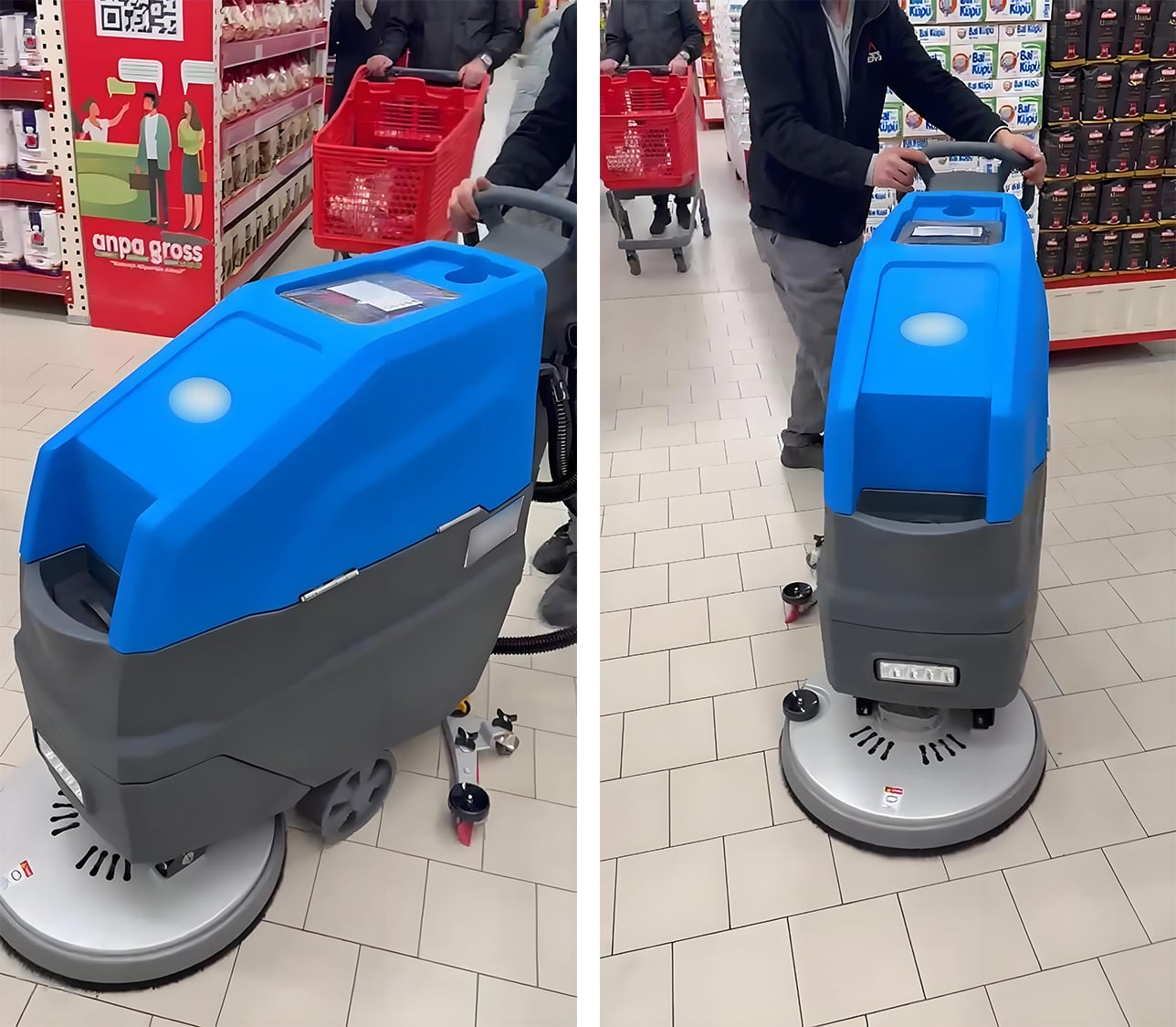 Turkey Supermarket Cleaning Case | F530 Walk-Behind Floor Scrubber with OEM Logo