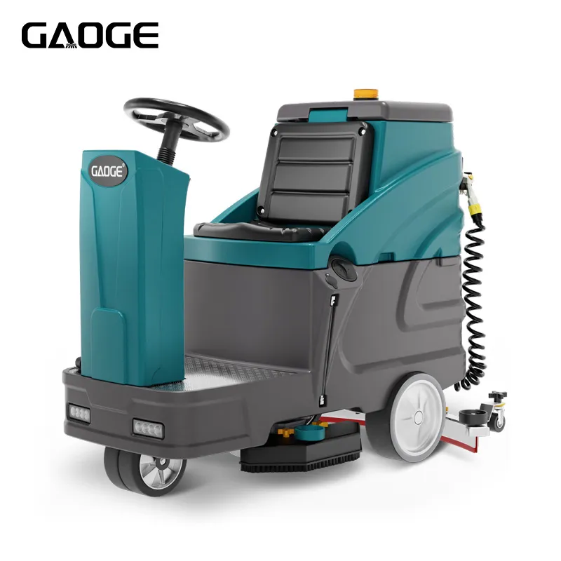 Upgraded X68 Ride-On Floor Scrubber | Magnetic Dual Brush Commercial Floor Cleaning Machine | Safety Sensor Seat | 4650㎡/h Efficiency