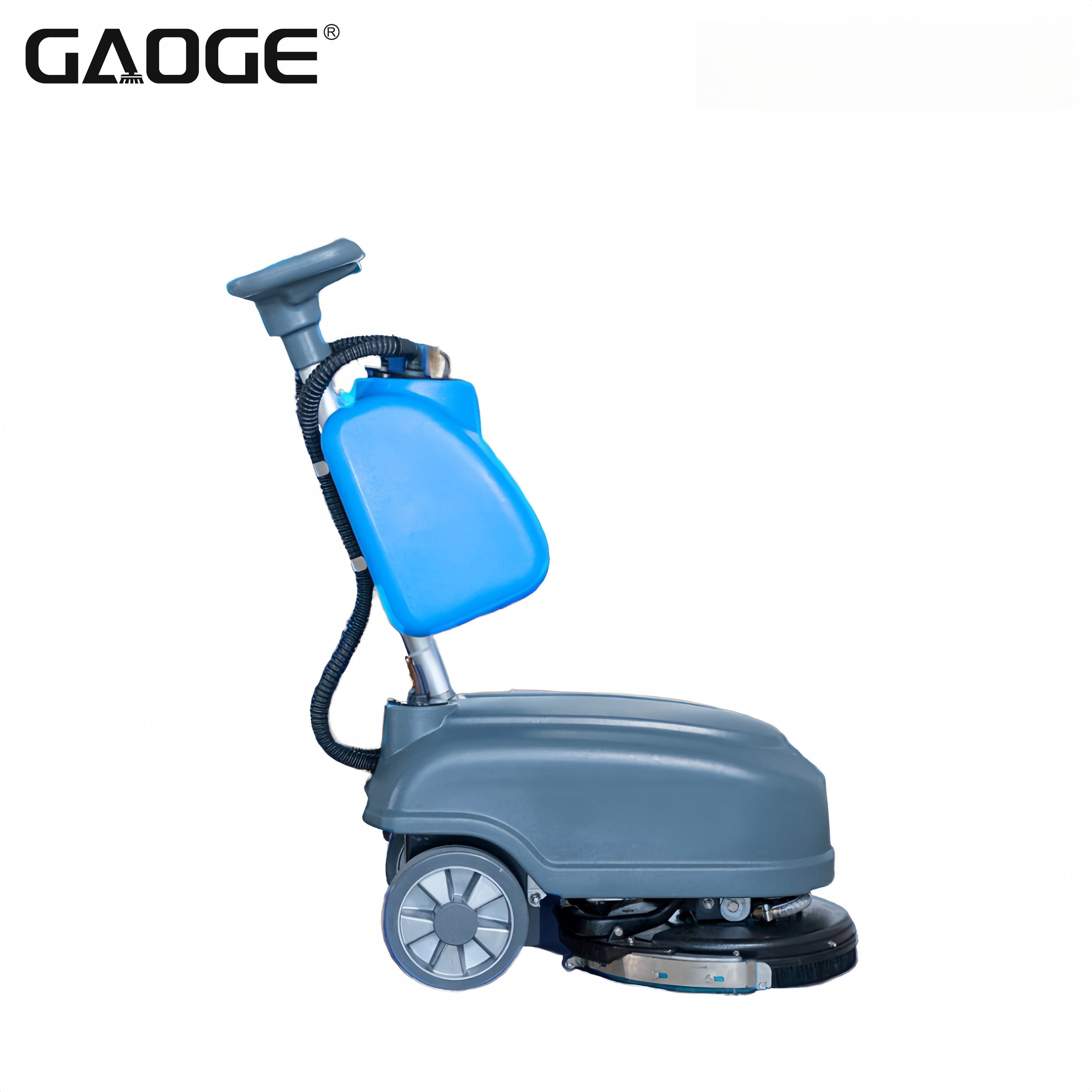M2 Mini Walk-Behind Scrubber Dryer | Compact Floor Cleaning Machine with 180° Rotating Handle, 20L Tank & 1350㎡/h Efficiency