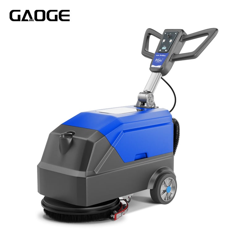 GAOGE M1 Mini Walk-Behind Floor Scrubber | Compact Single Brush Floor Cleaning Machine