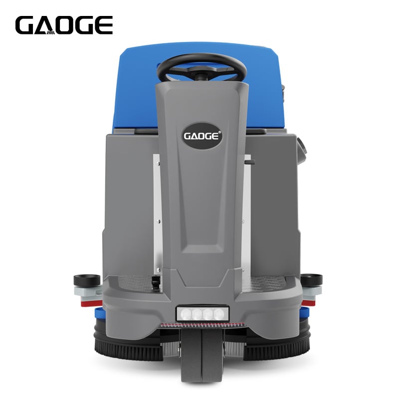 GAOGE F660 Ride-On Floor Scrubber Battery Operated Automatic Dual Brush Commercial Cleaning Machine for Industrial Use