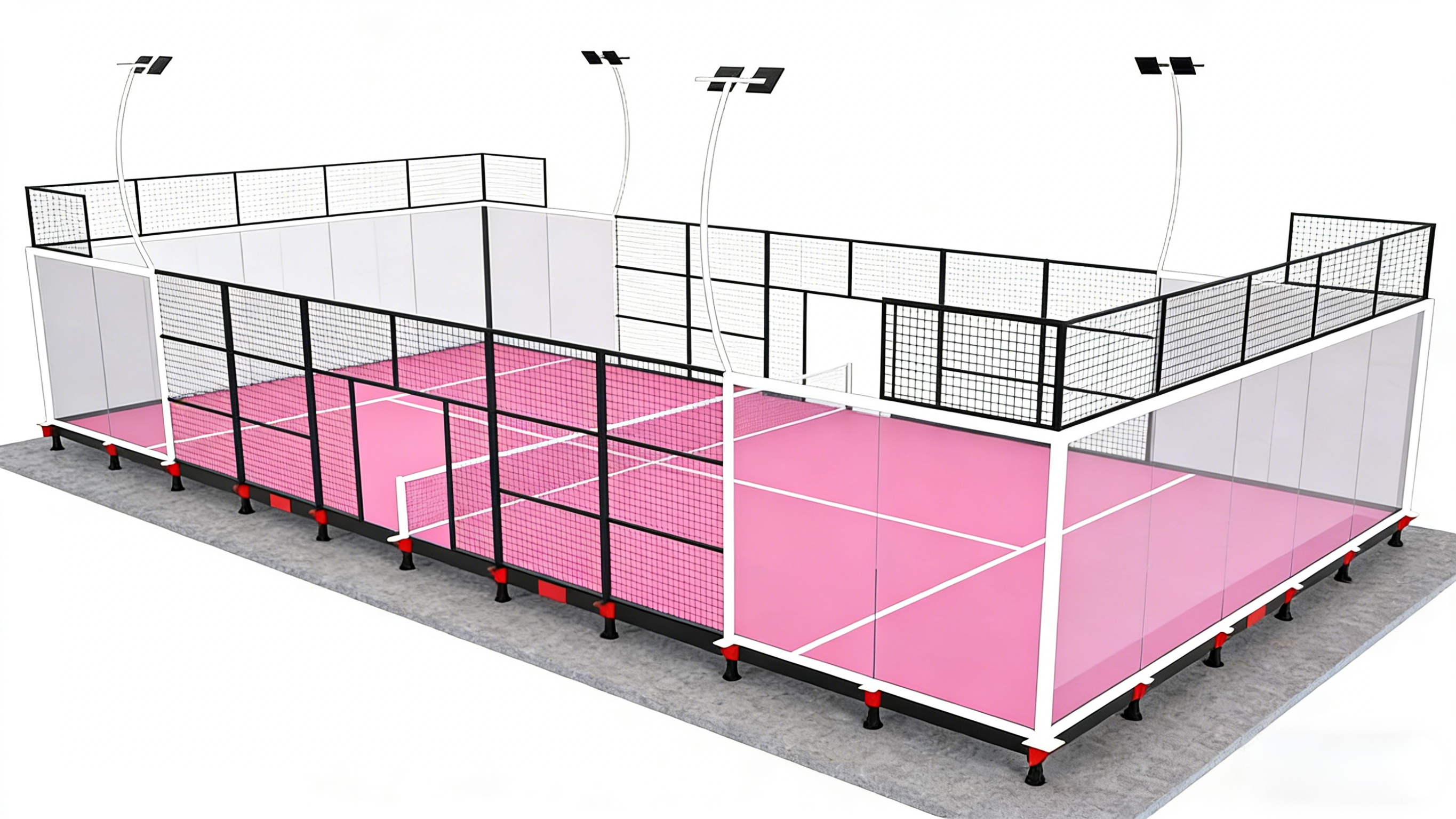 Temporary and Permanent Padel Court Modular Flexible Conversion System