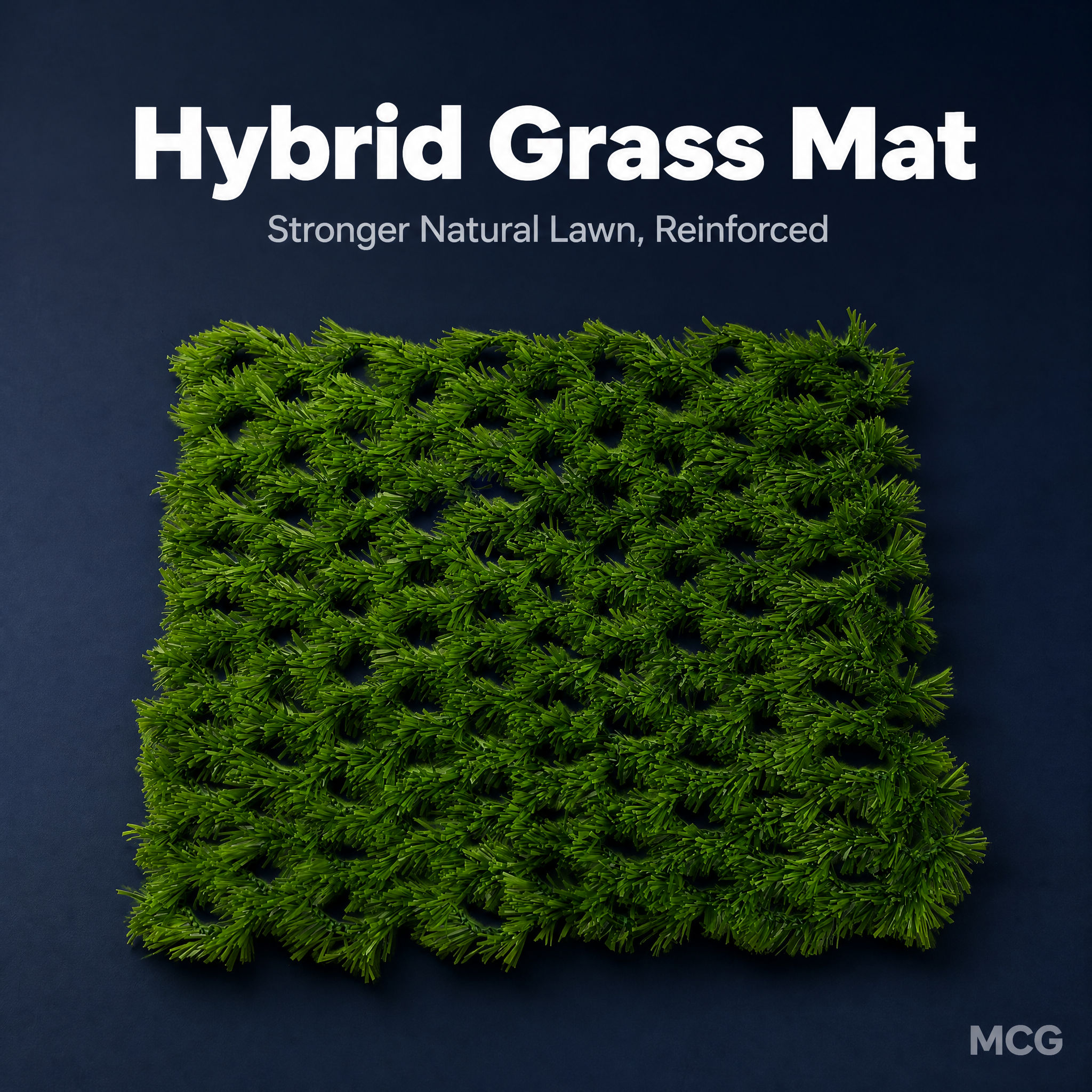 MCG Hybrid Grass Mat Turf Reinforcement Mesh for Football & Sports Fields - PP Braided Eco Lawn Stabilizer