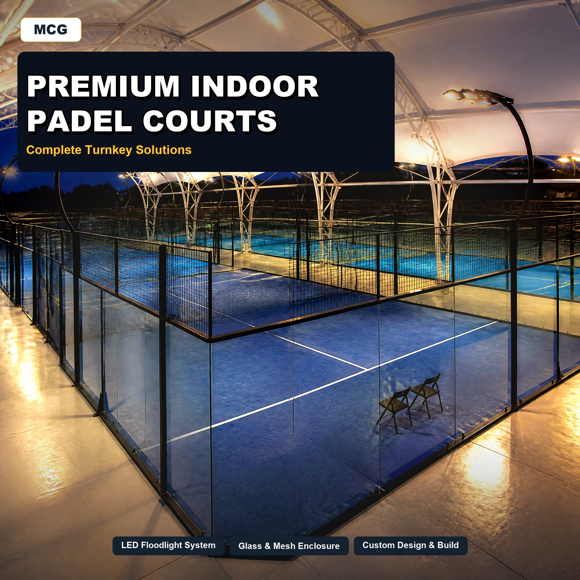 Padel Courts for Sports Centres | Multi-Court Projects, Custom Sizes & Colours, CE & EN 1090-1 Certified