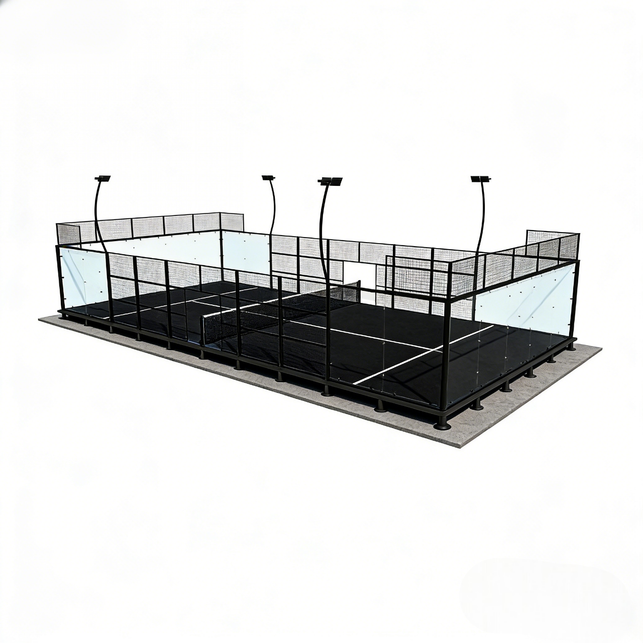 MCG Intelligent Padel Court with Electric Retractable Roof & Sunshade System