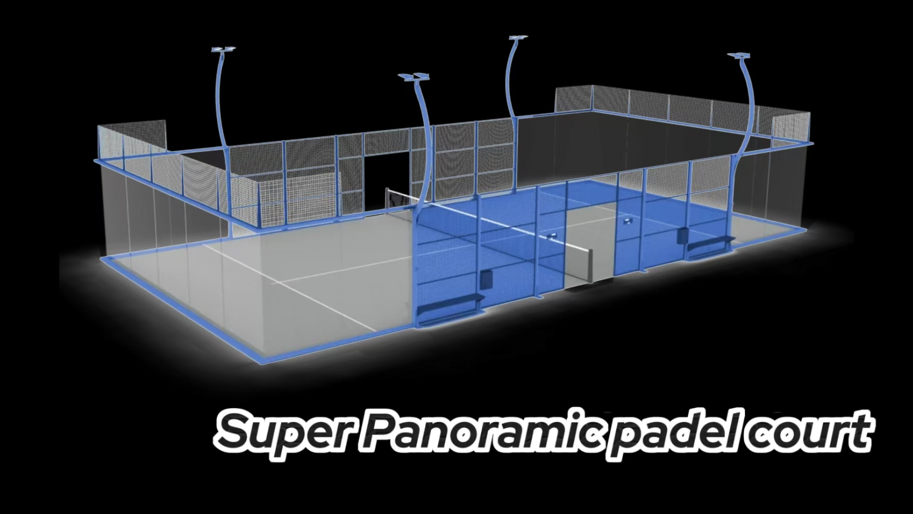 Ultimate Panoramic Padel Court Full Glass Walls Tournament Grade FIP Certified All Weather Use