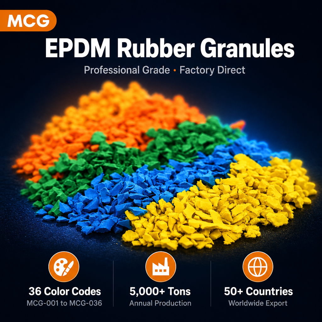 MCG EPDM Rubber Granules Factory Direct Supply Playground Sports Flooring 1-4mm Custom Color CE REACH