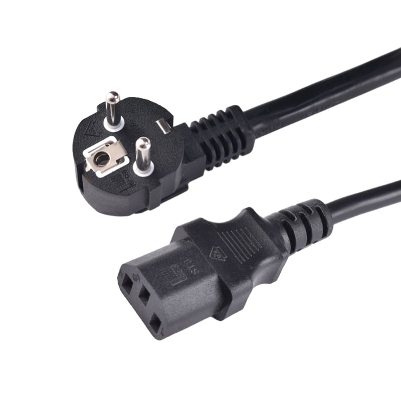 CE認証VDE電源コード（CEE7/7からIEC320 C13/C19/C5/C7）長さ5フィート、CEE7/7シュコ標準欧州EU交流プラグ付きC13