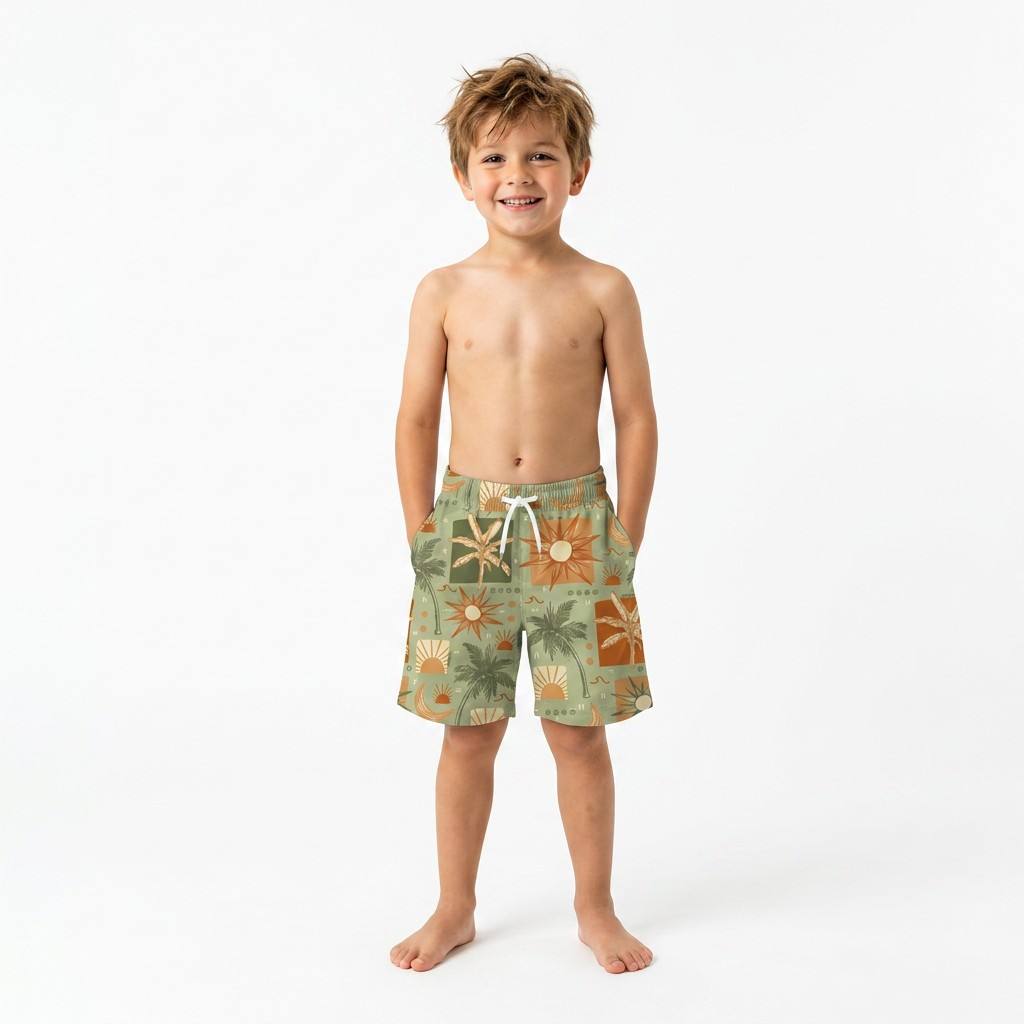 Kids' Printed Swim Shorts