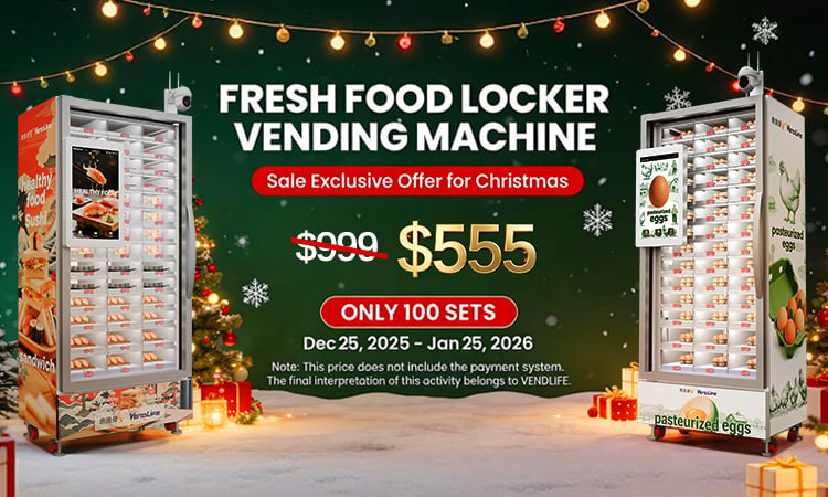 La fábrica de máquinas expendedoras Vendlife lanza una venta exclusiva de Navidad en máquinas expendedoras de alimentos frescos tipo casillero: ¡oferta limitada para 2025!