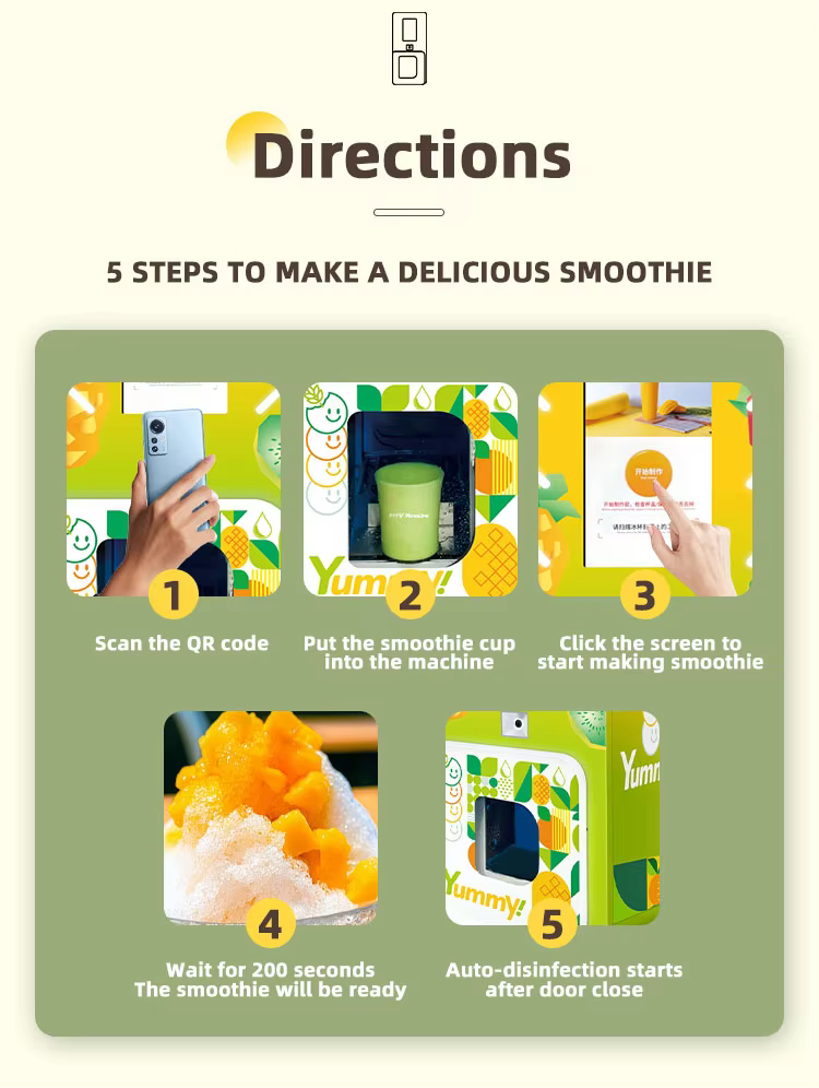 automatic commercial smart desktop mini fresh fruit cup protein shake smoothie blender maker vending machine for frozen fruits-4