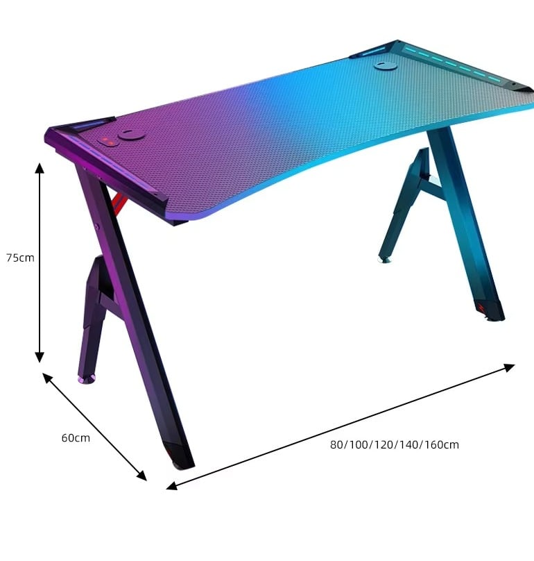 Professional Gaming Desk Luxury Ergonomic Modern Multi-Functional Panel for Office Building Meets Different Device Placement details