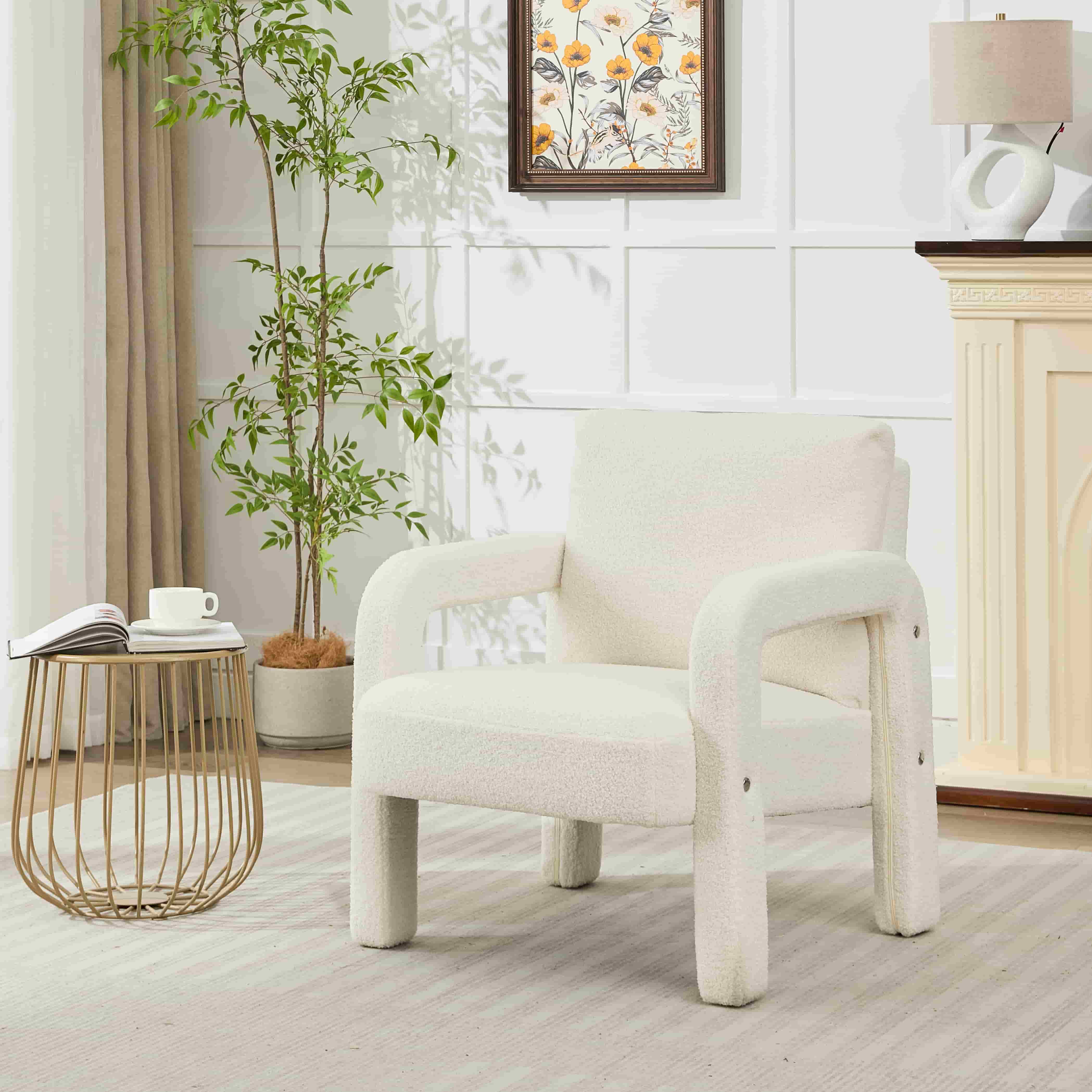 Modern New Design Single Sofa Chair Economical Living Room Furniture with Arm for Villa and Warehouse Use