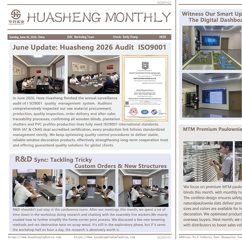 Huasheng Window Fashion June Monthly Highlights