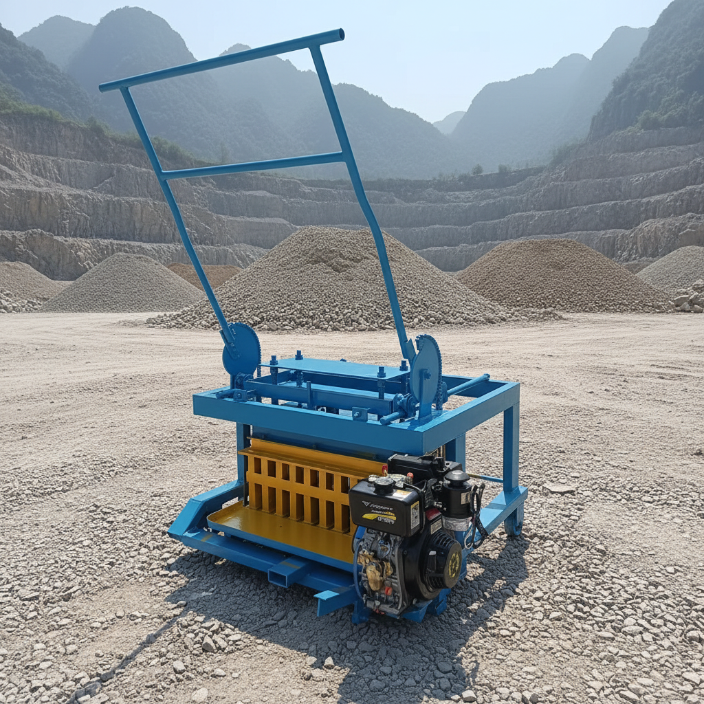 QT40-3D Mobile Ground Discharge Concrete Brick Making Machine