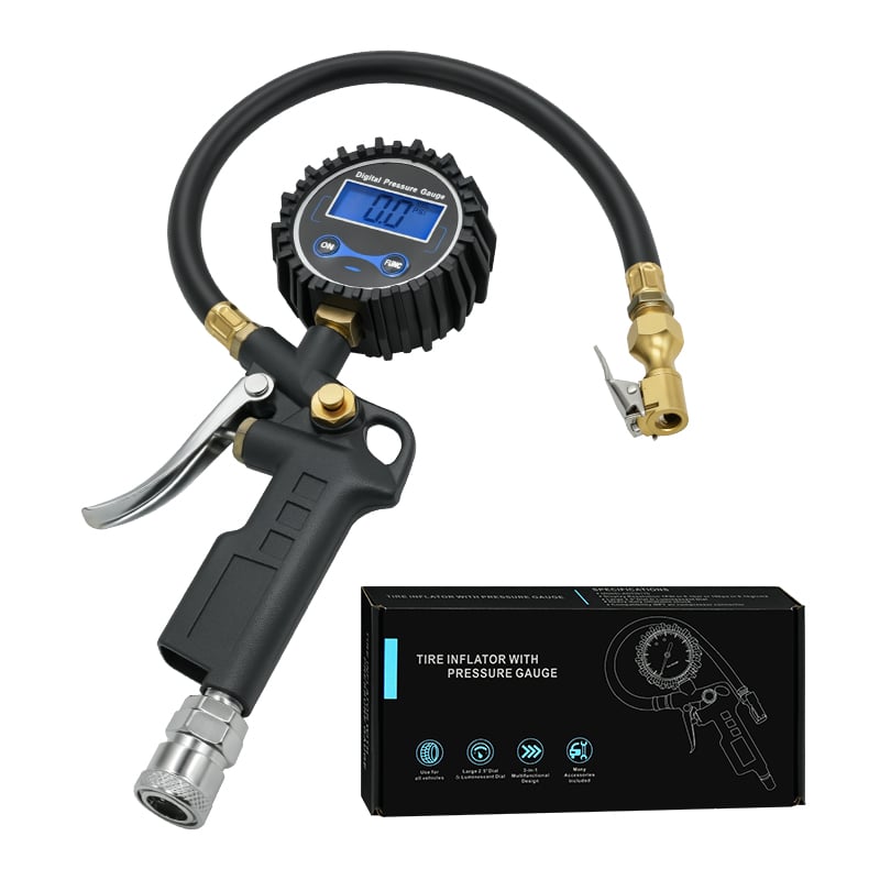 Heavy Duty Digital Tire Inflator Gauge 250 PSI Inflate Deflate