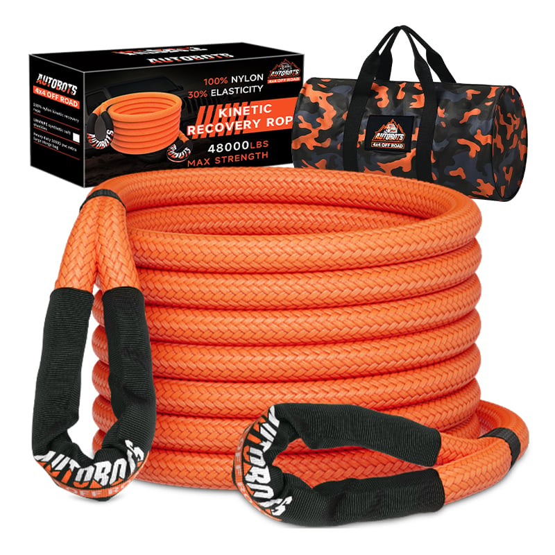 Kinetic Recovery Rope 1 Inch 20 Ft Nylon Heavy Duty Towing for Jeep 4x4 Truck