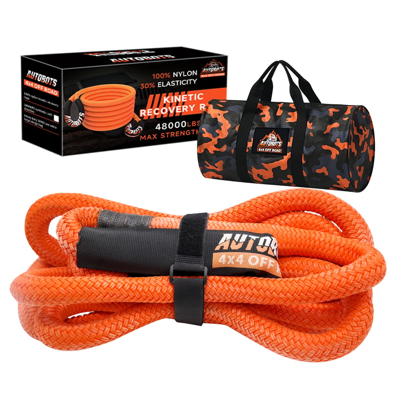 Kinetic Recovery Rope 3/4 Inch 30 Ft Nylon Diy 18000 LBS for 4x4 Off Road