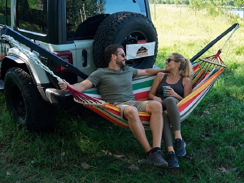 Hitch-Mounted Hammock Stand: Relax Anywhere Your Rig Goes