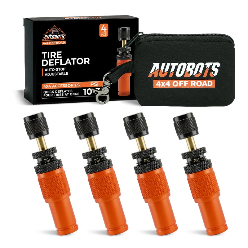 Adjustable Offroad Tire Deflator Valve Kit 10-30 PSI 4x4 Air Down Tool