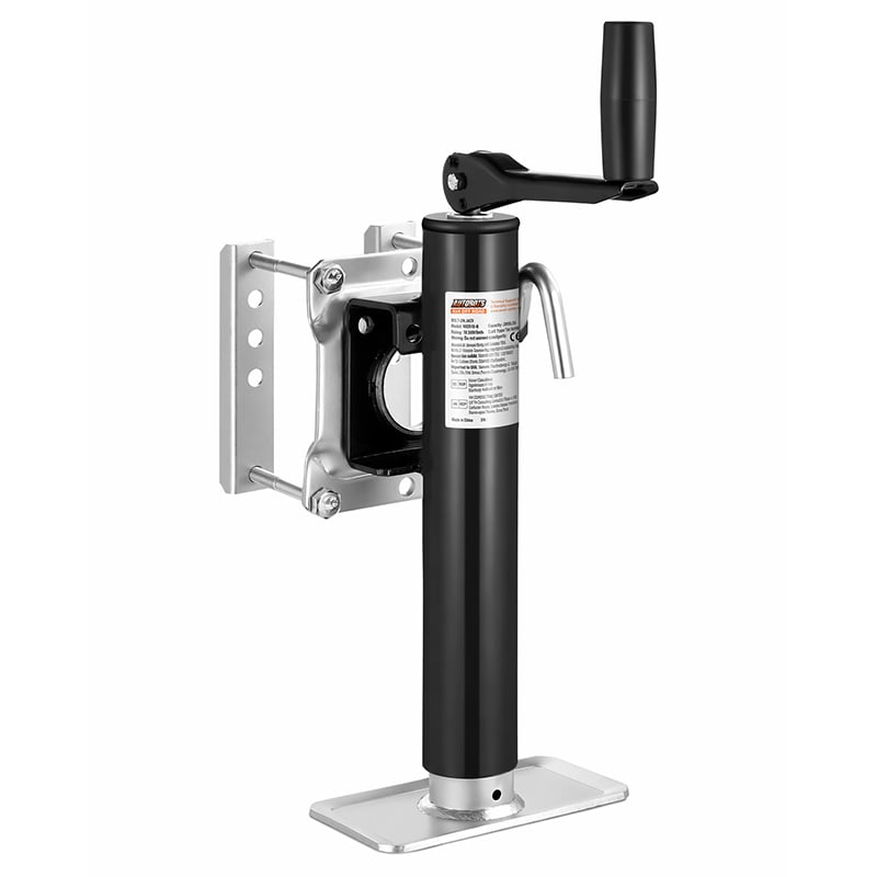 Trailer Tongue Jack 2000 Lbs Bolt On Swivel 10 Inch Lift Top Wind Crank